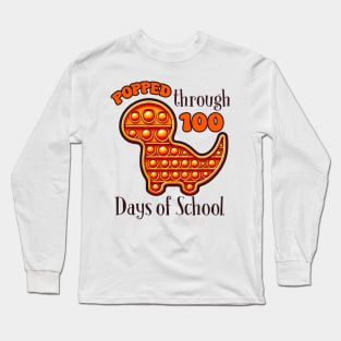 popped through 100 days of school Long Sleeve T-Shirt